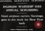 Image of USS Saratoga San Francisco California USA, 1929, second 13 stock footage video 65675063698