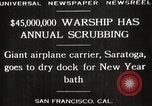 Image of USS Saratoga San Francisco California USA, 1929, second 14 stock footage video 65675063698