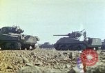 Image of 3rd Marine Division Sherman tanks fire at Japanese positions Iwo Jima, 1945, second 30 stock footage video 65675063852