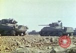 Image of 3rd Marine Division Sherman tanks fire at Japanese positions Iwo Jima, 1945, second 31 stock footage video 65675063852