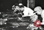 Image of workers in butchery United States USA, 1919, second 44 stock footage video 65675063930