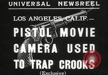 Standbild Pistole Film Kamera Los Angeles California USA, 1935, aus Sekunde 3 historischem Filmmaterial Videoclip 65675063945