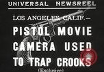 Standbild Pistole Film Kamera Los Angeles California USA, 1935, aus Sekunde 7 historischem Filmmaterial Videoclip 65675063945
