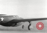 Image of First flight of Bell YP-59A jet airplane United States USA, 1942, second 9 stock footage video 65675063985
