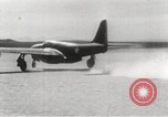 Image of First flight of Bell YP-59A jet airplane United States USA, 1942, second 13 stock footage video 65675063985