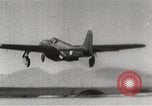 Image of First flight of Bell YP-59A jet airplane United States USA, 1942, second 26 stock footage video 65675063985