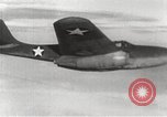 Image of First flight of Bell YP-59A jet airplane United States USA, 1942, second 32 stock footage video 65675063985