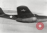 Image of First flight of Bell YP-59A jet airplane United States USA, 1942, second 33 stock footage video 65675063985