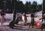 Image of Pacific islanders climb trees and repair nets Pacific Theater, 1944, second 20 stock footage video 65675064073
