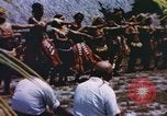 Image of Pacific islanders climb trees and repair nets Pacific Theater, 1944, second 31 stock footage video 65675064073