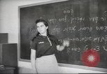 Image of Jewish children receiving instruction at Bialik Hebrew Day School Palestine, 1945, second 20 stock footage video 65675064275