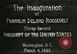 Image of Franklin Delano Roosevelt inauguration 1933 Washington DC USA, 1933, second 3 stock footage video 65675064318