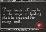 Image of iron and steel factory United States USA, 1922, second 4 stock footage video 65675064416