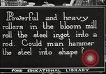 Image of iron and steel factory United States USA, 1922, second 10 stock footage video 65675064417