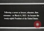 Immagine di Presidente Woodrow Wilson Washington DC USA, 1916, secondo 25 filmato di repertorio 65675064439