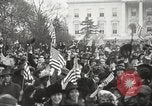Image of Armistice Day parade with Woodrow Wilson and flamboyant drum major Washington DC USA, 1918, second 26 stock footage video 65675064442