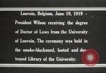Standbild Woodrow Wilson Louvain Belgien, 1919, aus Sekunde 9 historischem Filmmaterial Videoclip 65675064451