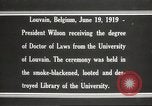 Standbild Woodrow Wilson Louvain Belgien, 1919, aus Sekunde 11 historischem Filmmaterial Videoclip 65675064451