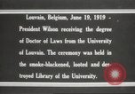 Standbild Woodrow Wilson Louvain Belgien, 1919, aus Sekunde 21 historischem Filmmaterial Videoclip 65675064451