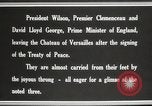 Image of Woodrow Wilson at treaty signing France, 1919, second 24 stock footage video 65675064454