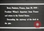 Image of Woodrow Wilson returning to America after signing treaty Brest France, 1919, second 1 stock footage video 65675064455
