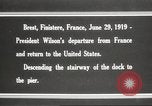 Image of Woodrow Wilson returning to America after signing treaty Brest France, 1919, second 3 stock footage video 65675064455