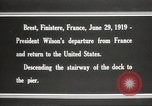 Image of Woodrow Wilson returning to America after signing treaty Brest France, 1919, second 8 stock footage video 65675064455