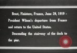 Image of Woodrow Wilson returning to America after signing treaty Brest France, 1919, second 9 stock footage video 65675064455