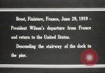 Image of Woodrow Wilson returning to America after signing treaty Brest France, 1919, second 10 stock footage video 65675064455