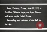 Image of Woodrow Wilson returning to America after signing treaty Brest France, 1919, second 11 stock footage video 65675064455