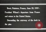 Image of Woodrow Wilson returning to America after signing treaty Brest France, 1919, second 13 stock footage video 65675064455