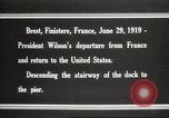 Image of Woodrow Wilson returning to America after signing treaty Brest France, 1919, second 14 stock footage video 65675064455