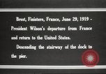 Image of Woodrow Wilson returning to America after signing treaty Brest France, 1919, second 16 stock footage video 65675064455