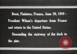 Image of Woodrow Wilson returning to America after signing treaty Brest France, 1919, second 17 stock footage video 65675064455