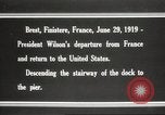 Image of Woodrow Wilson returning to America after signing treaty Brest France, 1919, second 18 stock footage video 65675064455