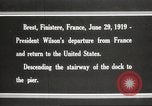 Image of Woodrow Wilson returning to America after signing treaty Brest France, 1919, second 20 stock footage video 65675064455