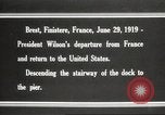 Image of Woodrow Wilson returning to America after signing treaty Brest France, 1919, second 21 stock footage video 65675064455