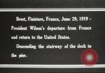 Image of Woodrow Wilson returning to America after signing treaty Brest France, 1919, second 22 stock footage video 65675064455