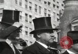 Image of President Woodrow Wilson wearing  top hat in an open car United States USA, 1916, second 5 stock footage video 65675064461