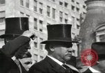 Image of President Woodrow Wilson wearing  top hat in an open car United States USA, 1916, second 6 stock footage video 65675064461