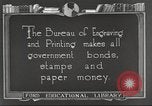Image of Bureau of Engraving and Printing Washington DC USA, 1921, second 4 stock footage video 65675064510