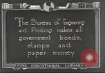 Image of Bureau of Engraving and Printing Washington DC USA, 1921, second 9 stock footage video 65675064510