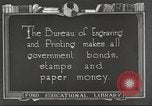 Image of Bureau of Engraving and Printing Washington DC USA, 1921, second 10 stock footage video 65675064510