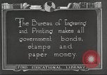Image of Bureau of Engraving and Printing Washington DC USA, 1921, second 11 stock footage video 65675064510