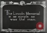 Image of Lincoln Memorial Washington DC USA, 1921, second 26 stock footage video 65675064515