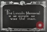 Image of Lincoln Memorial Washington DC USA, 1921, second 27 stock footage video 65675064515