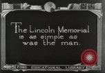 Image of Lincoln Memorial Washington DC USA, 1921, second 28 stock footage video 65675064515