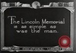 Image of Lincoln Memorial Washington DC USA, 1921, second 30 stock footage video 65675064515