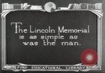 Image of Lincoln Memorial Washington DC USA, 1921, second 33 stock footage video 65675064515