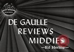 Standbild General Charles de Gaulle Annapolis Maryland USA, 1945, aus Sekunde 4 historischem Filmmaterial Videoclip 65675064609